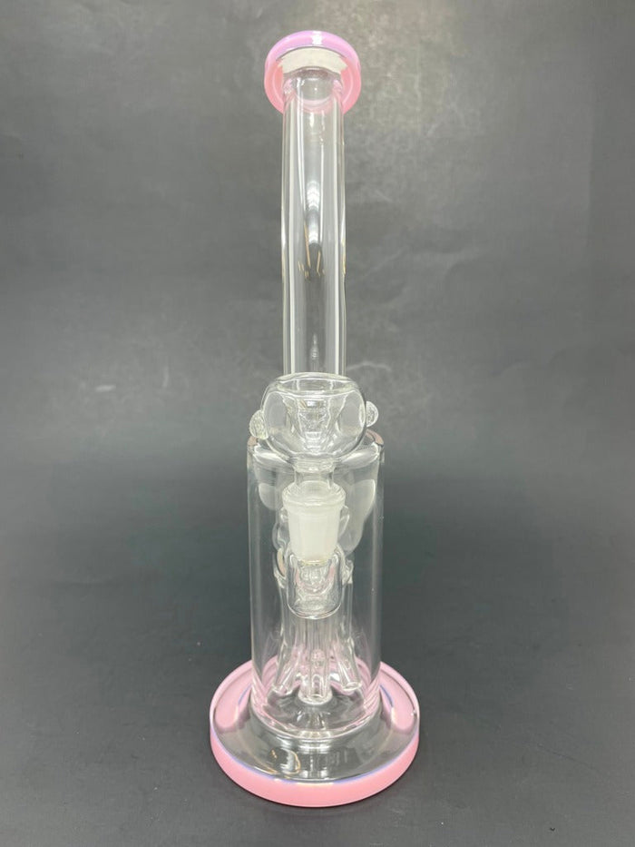 10" Shower Bend Jellyfish Milk Pink Bong StonedGenie.com
