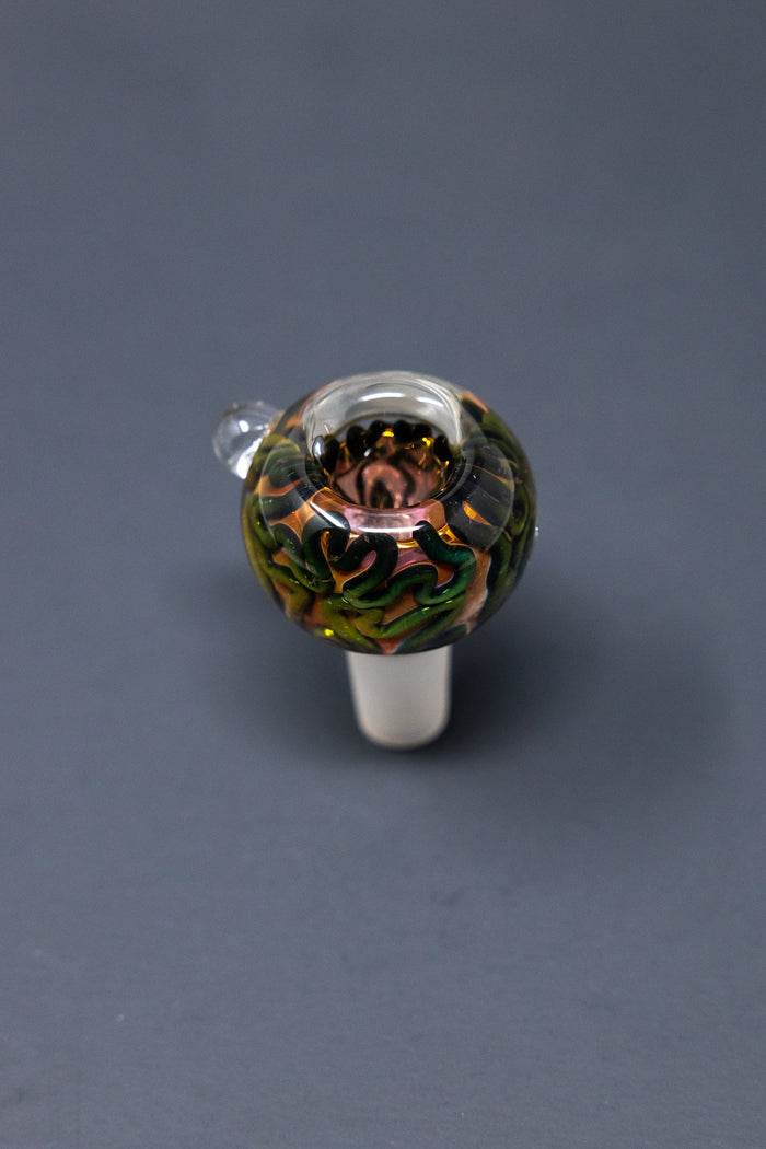14mm Black Swirl Rose Bowl StonedGenie.com