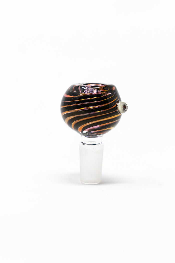 14mm Black Swirl Rose Bowl StonedGenie.com