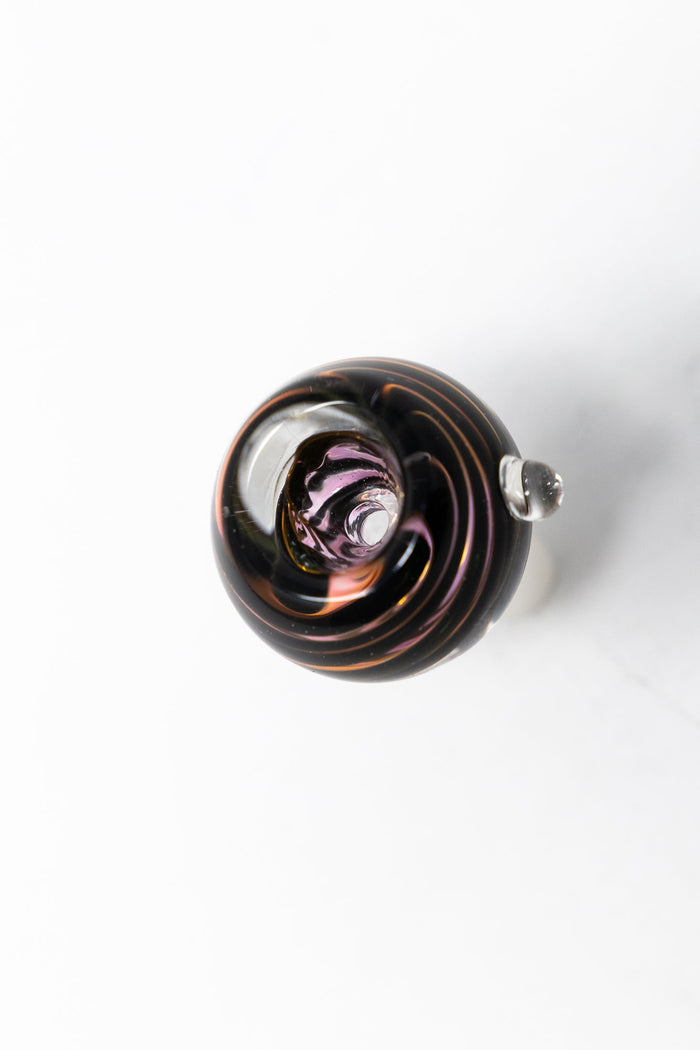 14mm Black Swirl Rose Bowl StonedGenie.com