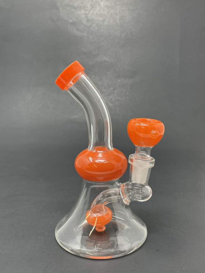 5.5" Orange Showerbend Bong StonedGenie.com