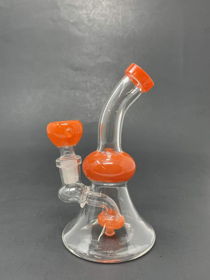 5.5" Orange Showerbend Bong StonedGenie.com