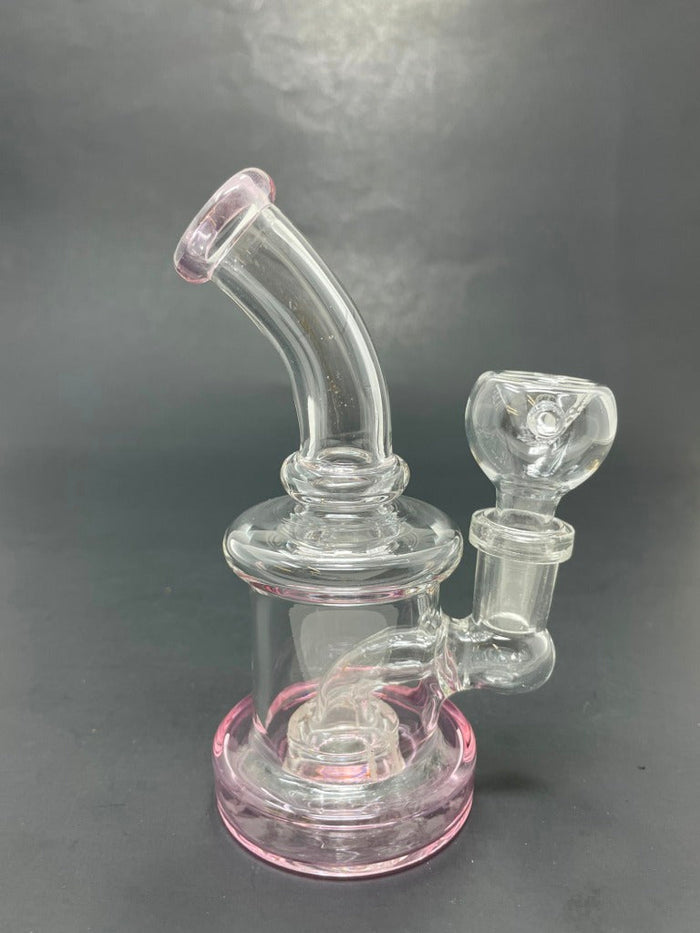 5.5" Pink Mini Single Percolator Shower Bend StonedGenie.com
