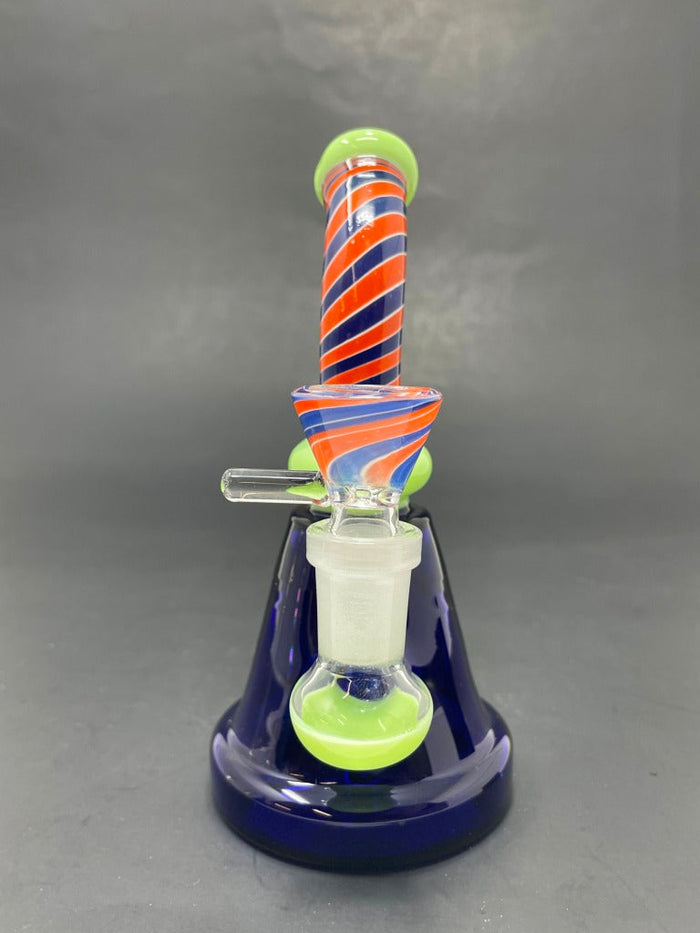 6" Green Spiral Design Bong StonedGenie.com