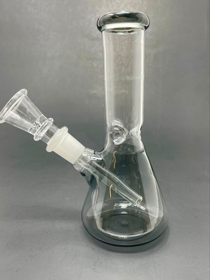 6" Grey Beaker Bong w/ Ice Catcher StonedGenie.com