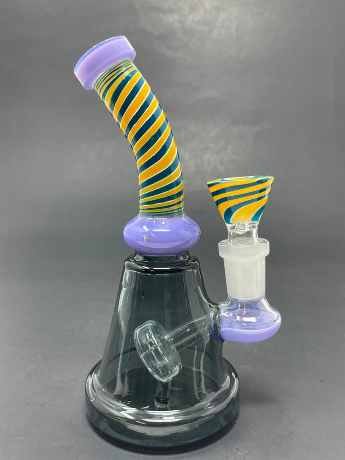 6" Purple Spiral Design Bong StonedGenie.com