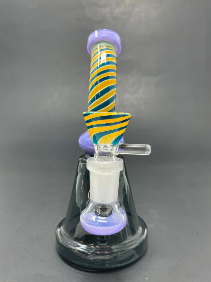 6" Purple Spiral Design Bong StonedGenie.com