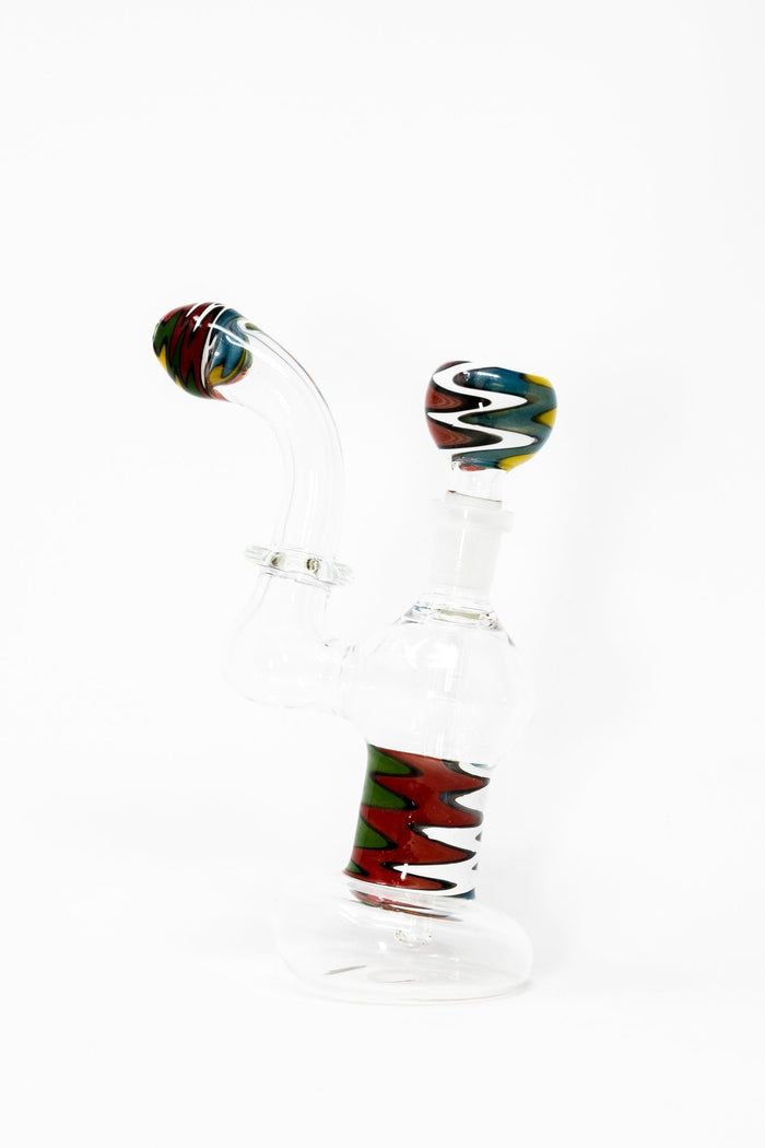 6" Zig Zag Bubbler w/ Pull Out Bowl StonedGenie.com