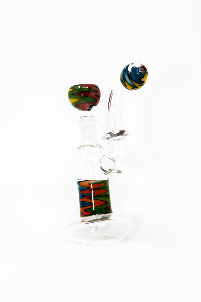 6" Zig Zag Bubbler w/ Pull Out Bowl StonedGenie.com