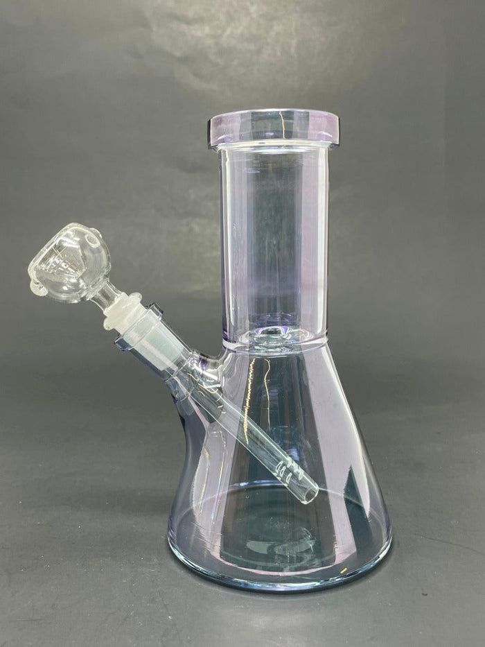 6.5" Blue Iridescent Beaker Bong StonedGenie.com