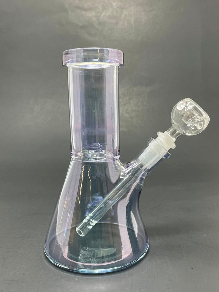 6.5" Blue Iridescent Beaker Bong StonedGenie.com
