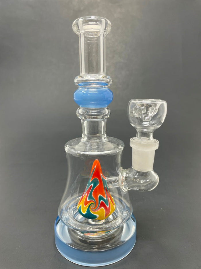 7" Milky Blue Single Mountain Percolator Bong StonedGenie.com