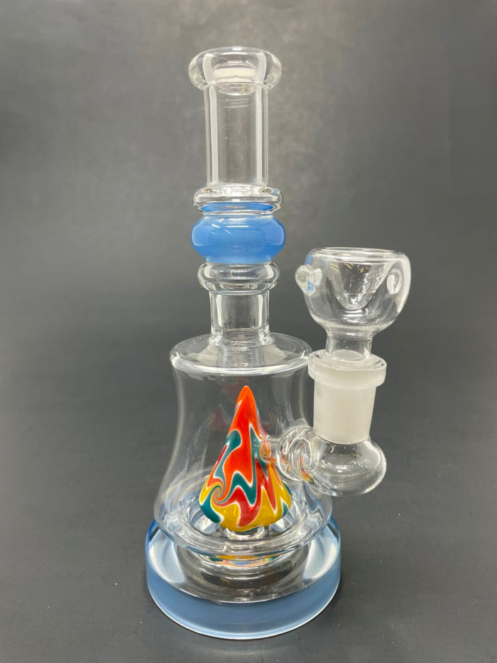 7" Milky Blue Single Mountain Percolator Bong StonedGenie.com