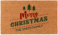 Personalized Merry Christmas Doormat | Coco Mats N More